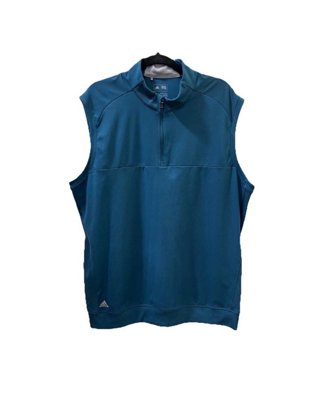 Adidas Golf Vest 1/4 Zip Mock Neck Teal Blue Size XL